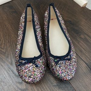J.Crew Crewcuts Girls Glitter Multicolor Ballet Flats (Size 2)